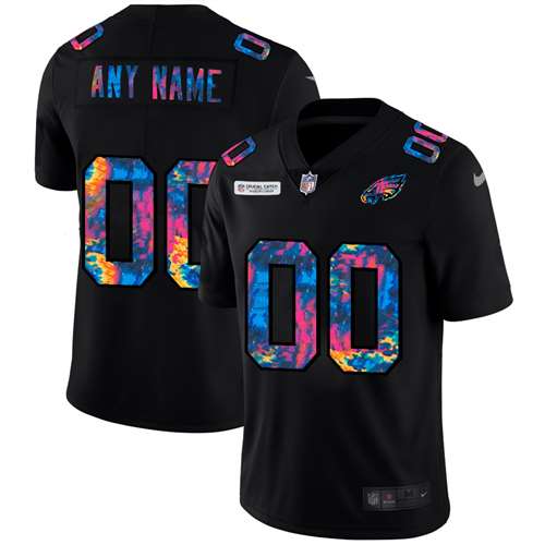 Philadelphia Eagles Customized 2020 Black Crucial Catch Limited Stitched Jersey
