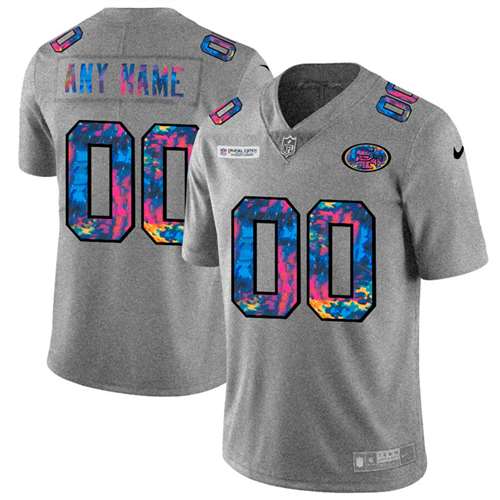 San Francisco 49ers Customized 2020 Grey Crucial Catch Limited Stitched Jersey