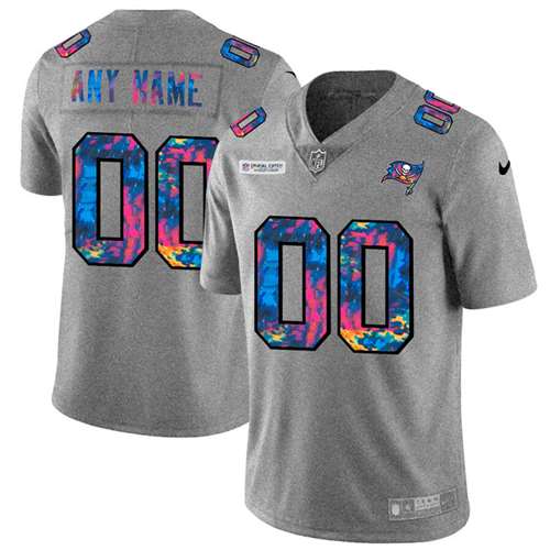 Tampa Bay Buccaneers Customized 2020 Grey Crucial Catch Limited Stitched Jersey