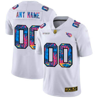 Tennessee Titans Customized 2020 White Crucial Catch Limited Stitched Jersey