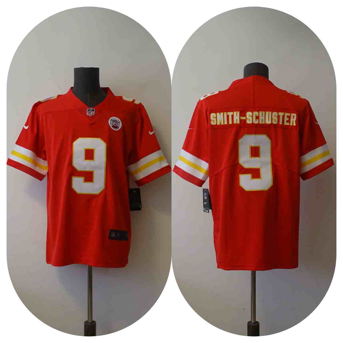 Men's Kansas City Chiefs 9 JuJu Smith-Schuster Red Vapor Untouchable Limited Playe Nike NFL Jerseys