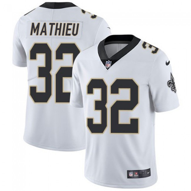 Women's New Orleans Saints 32 Tyrann Mathieu White Vapor Untouchable Limited Stitched Jerseys