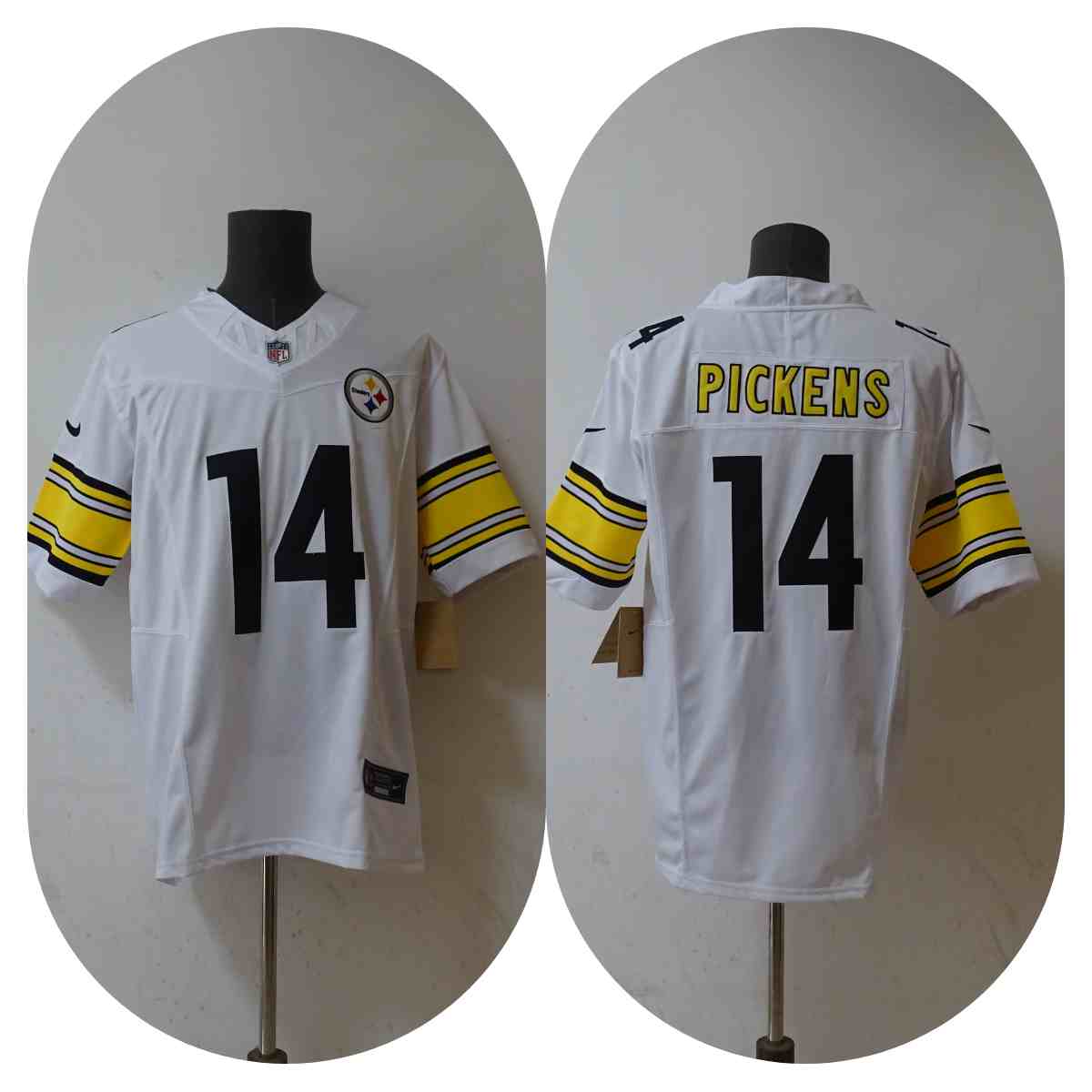 Men's Pittsburgh Steelers #14 George Pickens White 2023 F.U.S.E. Vapor Untouchable Limited Jersey