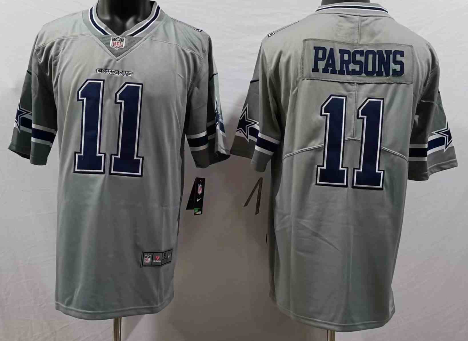 Men's Dallas Cowboys #11 Micah Parsons Gray Stitched Limited Jersey