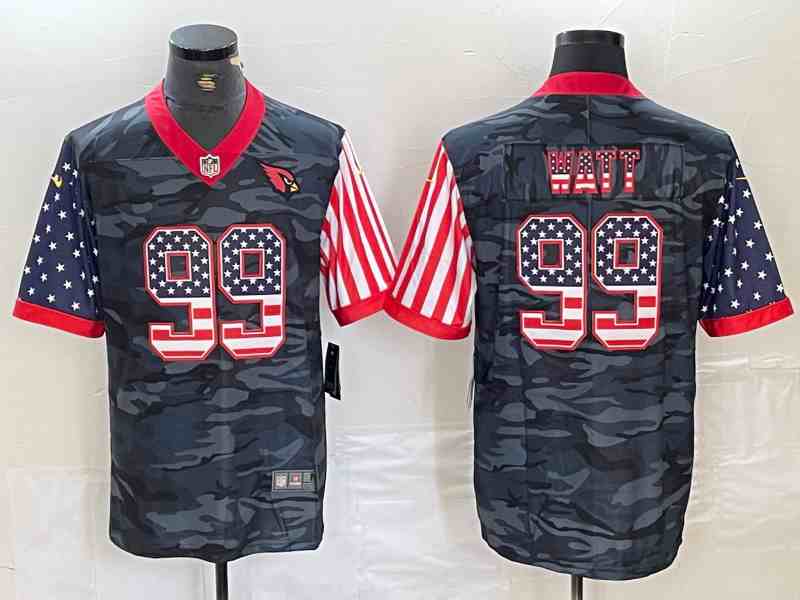 Men's  Arizona Cardinals  #99 JJ Watt  USA Camo Salute to Service Limited Jersey