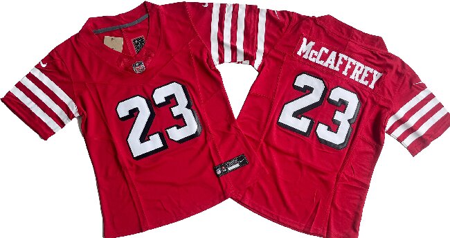Women's San Francisco 49ers 23# Christian McCaffrey Red 2nd Vapor F.U.S.E. Limited Jersey