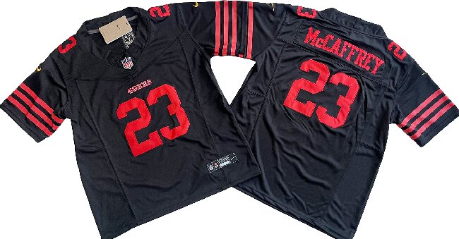 Women's San Francisco 49ers 23# Christian McCaffrey Black Vapor F.U.S.E. Limited Jersey