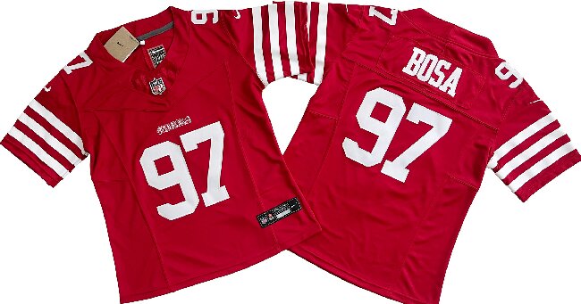 Youth an Francisco 49ers 97# Nick Bosa  Red Vapor F.U.S.E. Limited Jersey