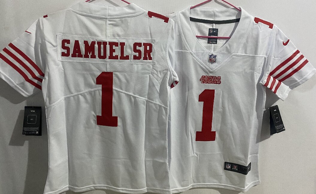 Youth  San Francisco 49ers #1 Deebo Samuel Sr. White Vapor Untouchable Stitched Jersey(Run Small)