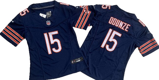 Youth Chicago Bears 15# Rome Odunze  Navy Vapor F.U.S.E. Limited Jersey