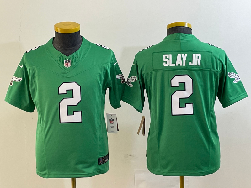 Women's Philadelphia Eagles #2 Darius Slay JR Green F.U.S.E. Football Stitched Jersey(Run Small)