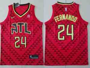 Mens Nba Atlanta Hawks #24 Bruno Fernando Red Nike Alternate Jersey