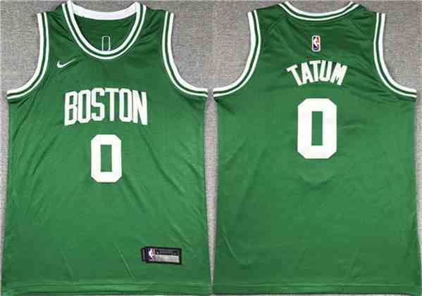 Men's Boston Celtics #0 Jayson Tatum Green Stitched Basketball Jersey