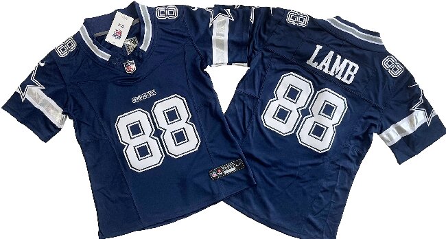 Women's Dallas Cowboys #88 CeeDee Lamb Navy  F.U.S.E. Limited Stitched Jersey(Run Small)