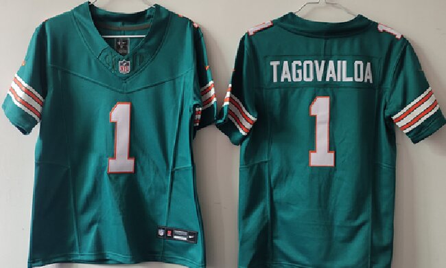 Youth Miami Dolphins #1 Tua Tagovailoa Aqua F.U.S.E Vapor Untouchable Stitched Jersey(Run Small)