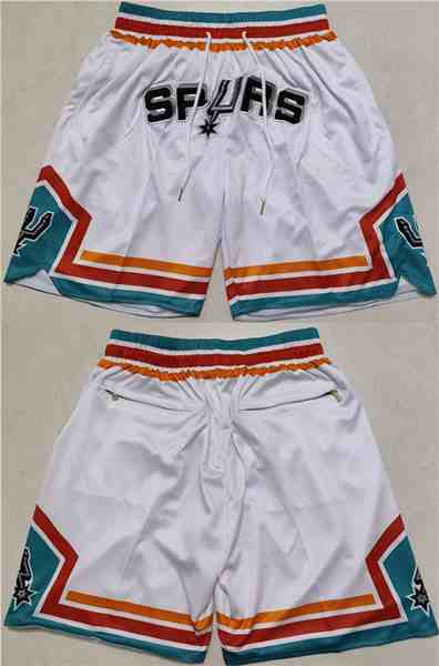 Men's San Antonio Spurs White Shorts