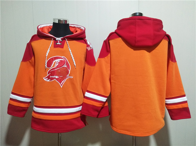 Men's Tampa Bay Buccaneers Blank Orange Red Ageless Must-Have Lace-Up Pullover Hoodie
