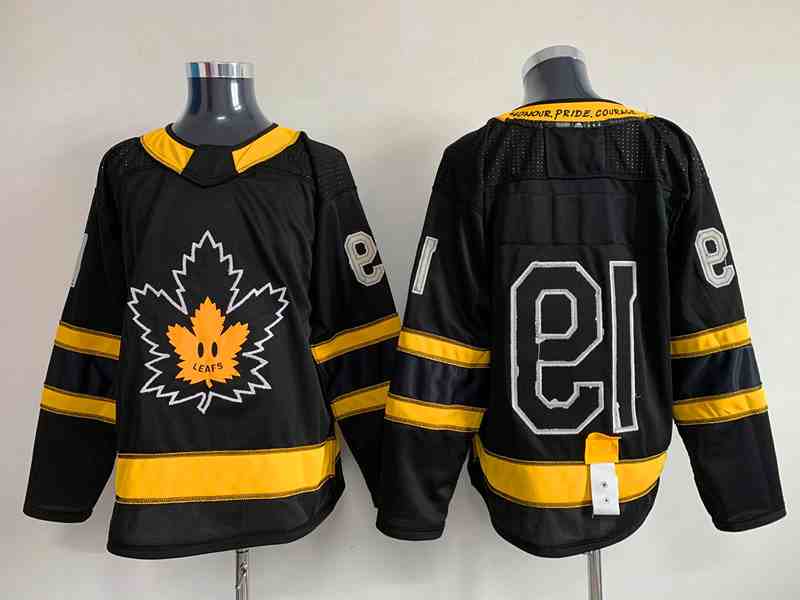 Men's Toronto Maple Leafs Black #91 John Tavares Alternate Premier Breakaway Reversible Stitched Jersey