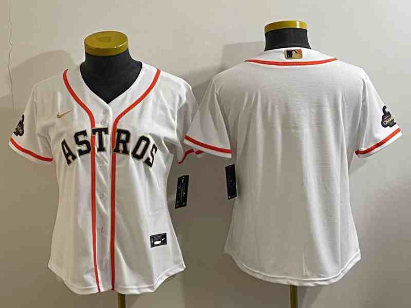 Youth Houston Astros Blank White With Patch Stitched MLB Cool Base Nike Jersey