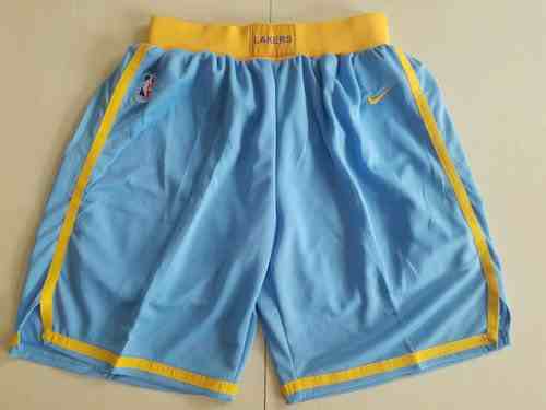 Men's Los Angeles Lakers Nike Light Blue Swingman Basketball Shorts