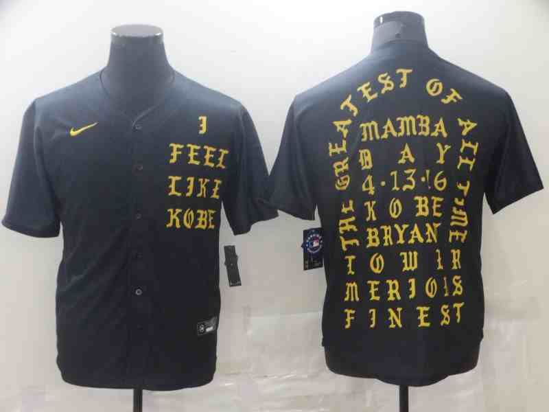 MLB Los Angeles Dodgers Kobe Bryant Black Game Jersey