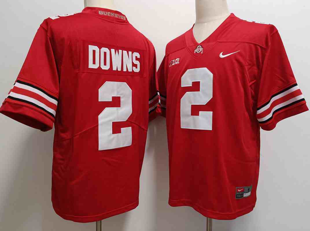 Men's Ohio State Buckeyes #2  Caleb Downs red 2023 F.U.S.E. Limited Stitched Jersey