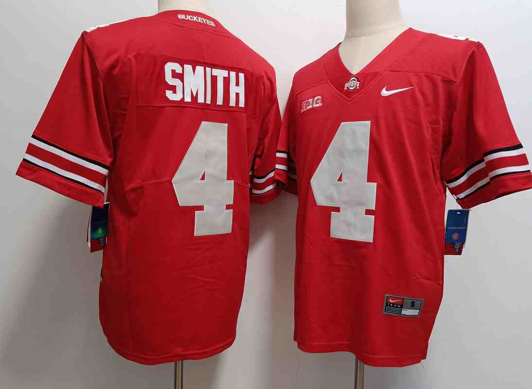 Men's Ohio State Buckeyes #4 Jeremiah Smith red 2023 F.U.S.E. Limited Stitched Jersey