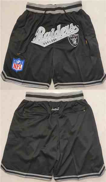 Men's Las Vegas Raiders Black Shorts (Run Small)