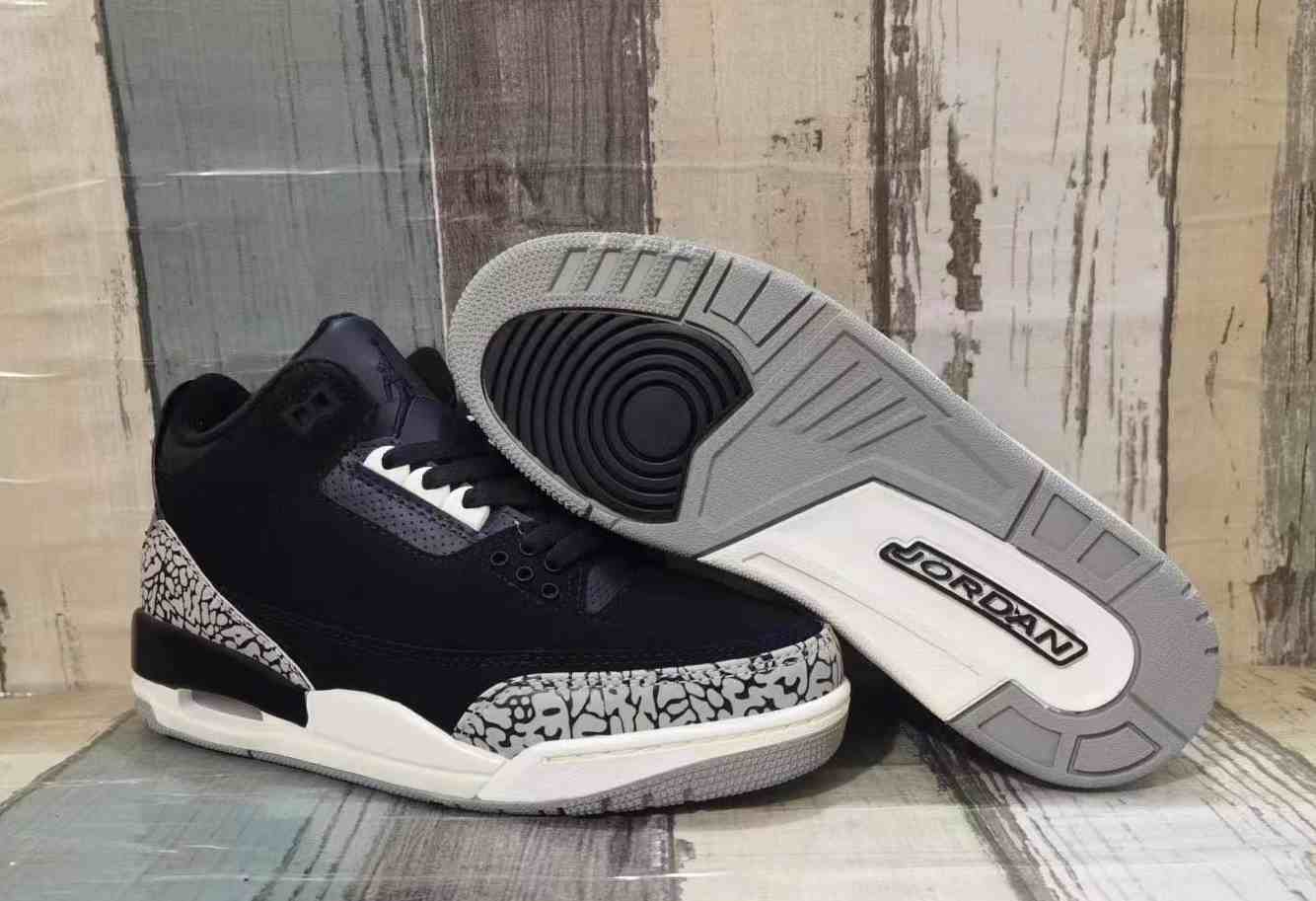 Air Jordan 3 Black rice White us7-us13 Men's shoes