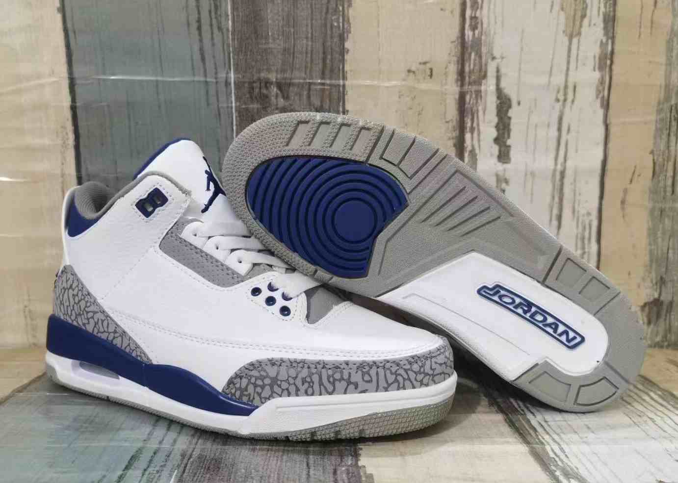 Air Jordan 3  White deep orchid us7-us13 Men's shoes