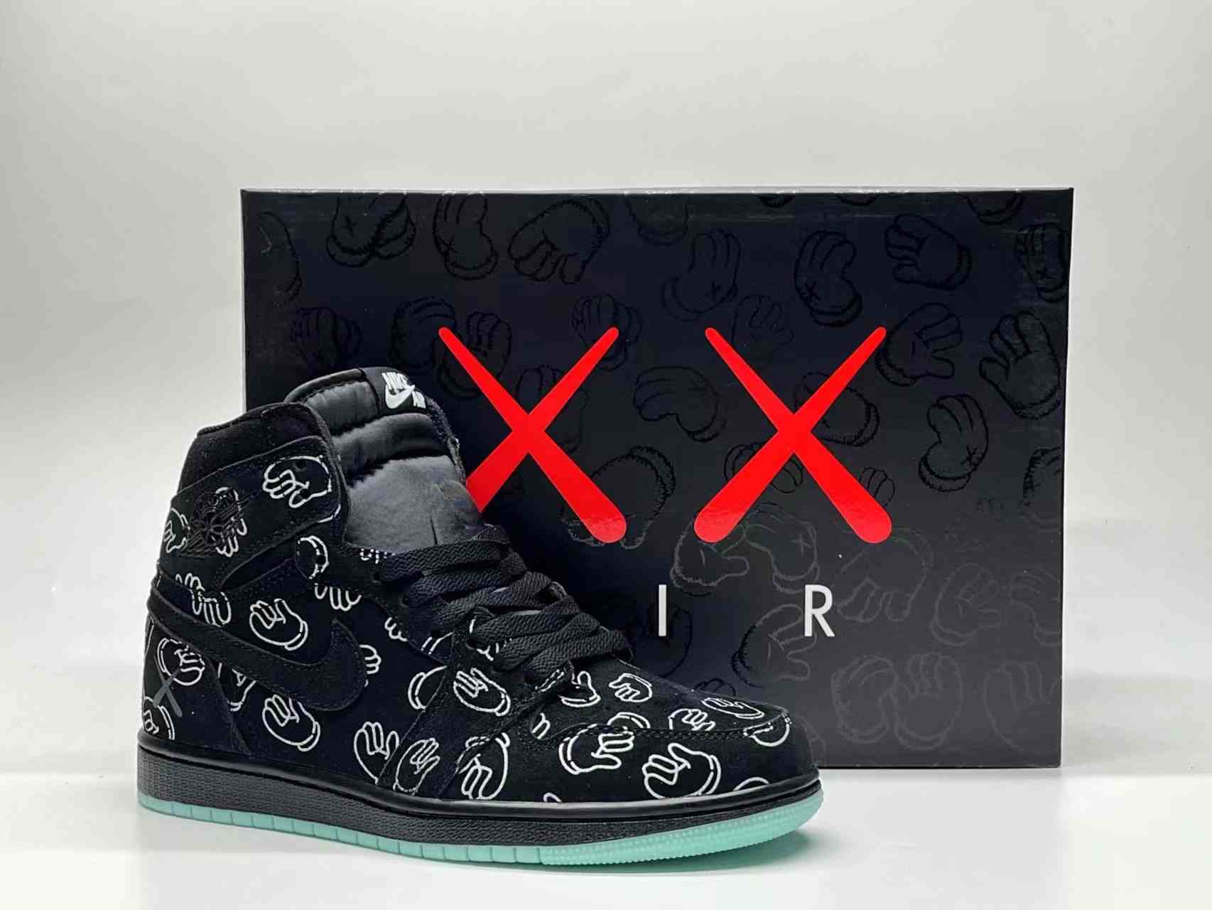 Air Jordan 1 Customized Union Black   us5.5-us13 Men's shoes