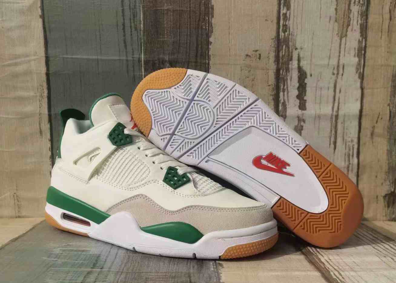 Air Jordan 4 Beige green us8-us13 Men's shoes