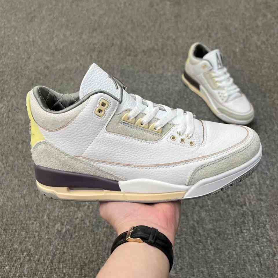 Air Jordan 3 White Grey US5.5-US8 Women's Shoes
