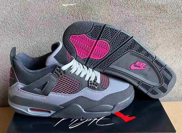 Air Jordan 4 Grey black peach red us5.5-us13 Women's shoes