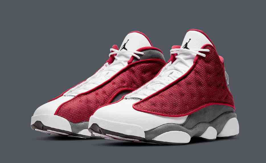 Men's Running Weapon Air Jordan 13 Red Gray Shoes 414571-600 145