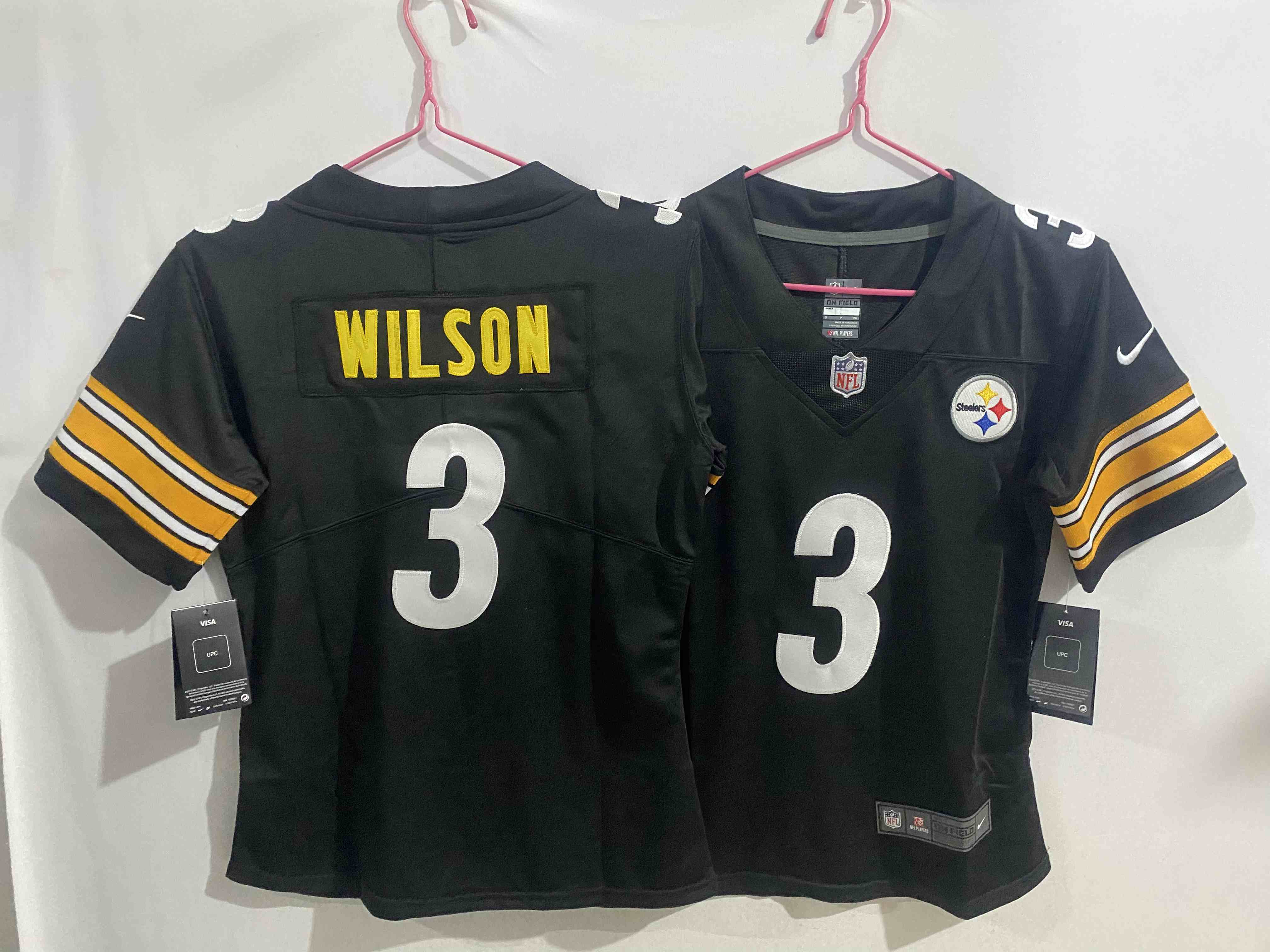 Youth Pittsburgh Steelers #3 Russell Wilson Black Vapor Untouchable Limited Football Stitched Jersey