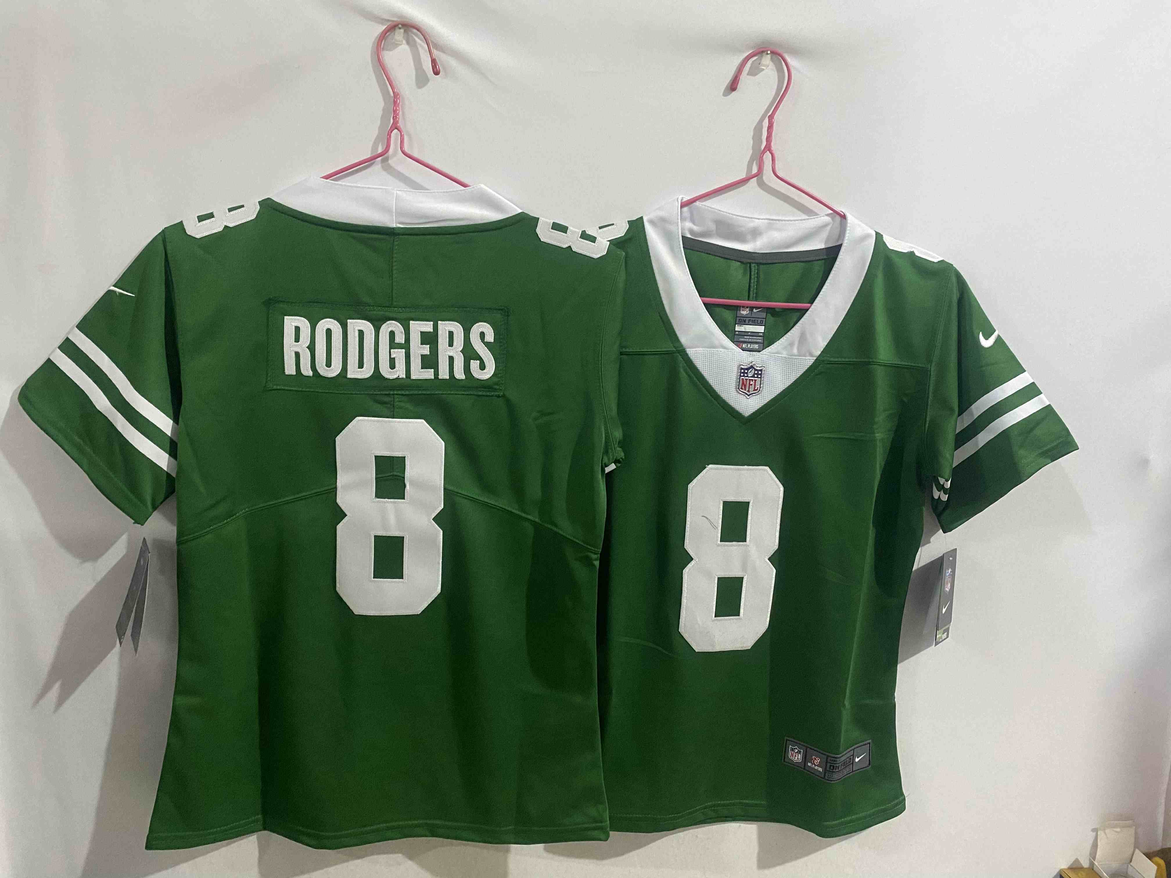 Youth New York Jets #8 Aaron Rodgers Green Vapor Limited Stitched Jersey