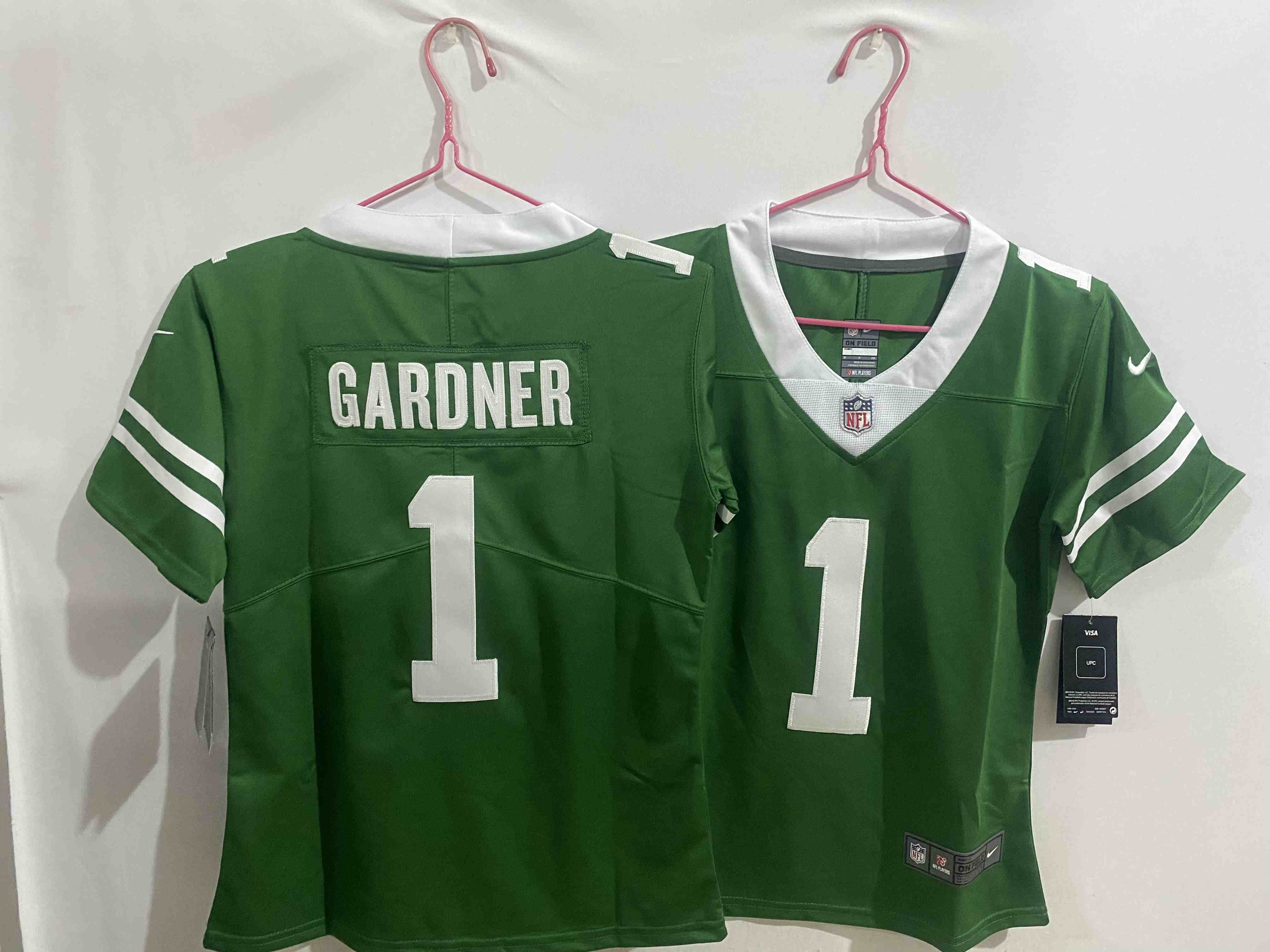 Women's New York Jets #1 Sauce Gardner Green Vapor Limited Stitched Jersey