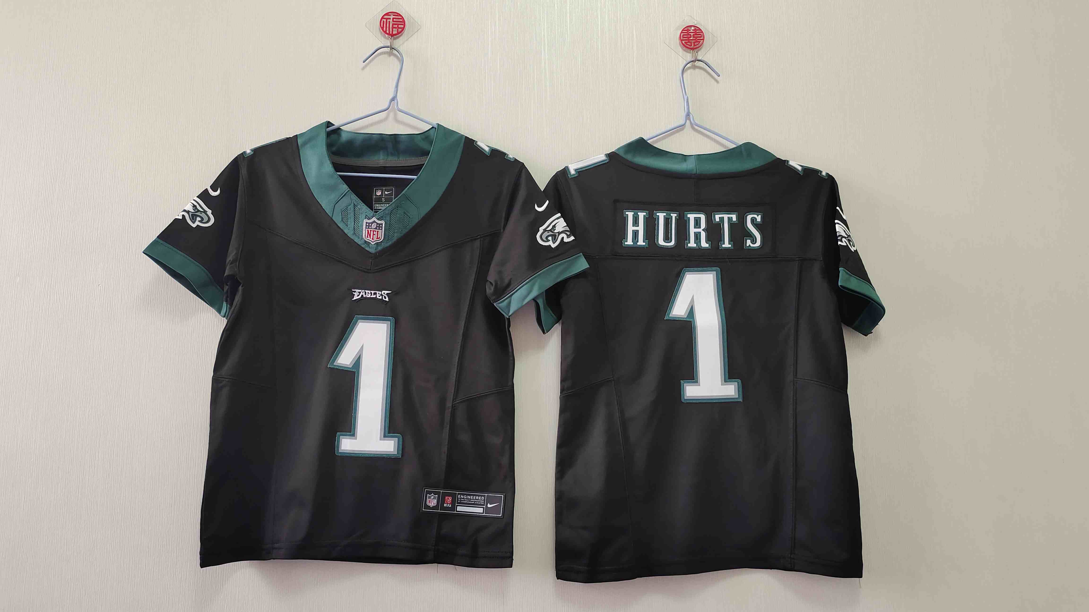 Women's Philadelphia Eagles 1# Jalen Hurts Black Vapor F.U.S.E. Limited Jersey