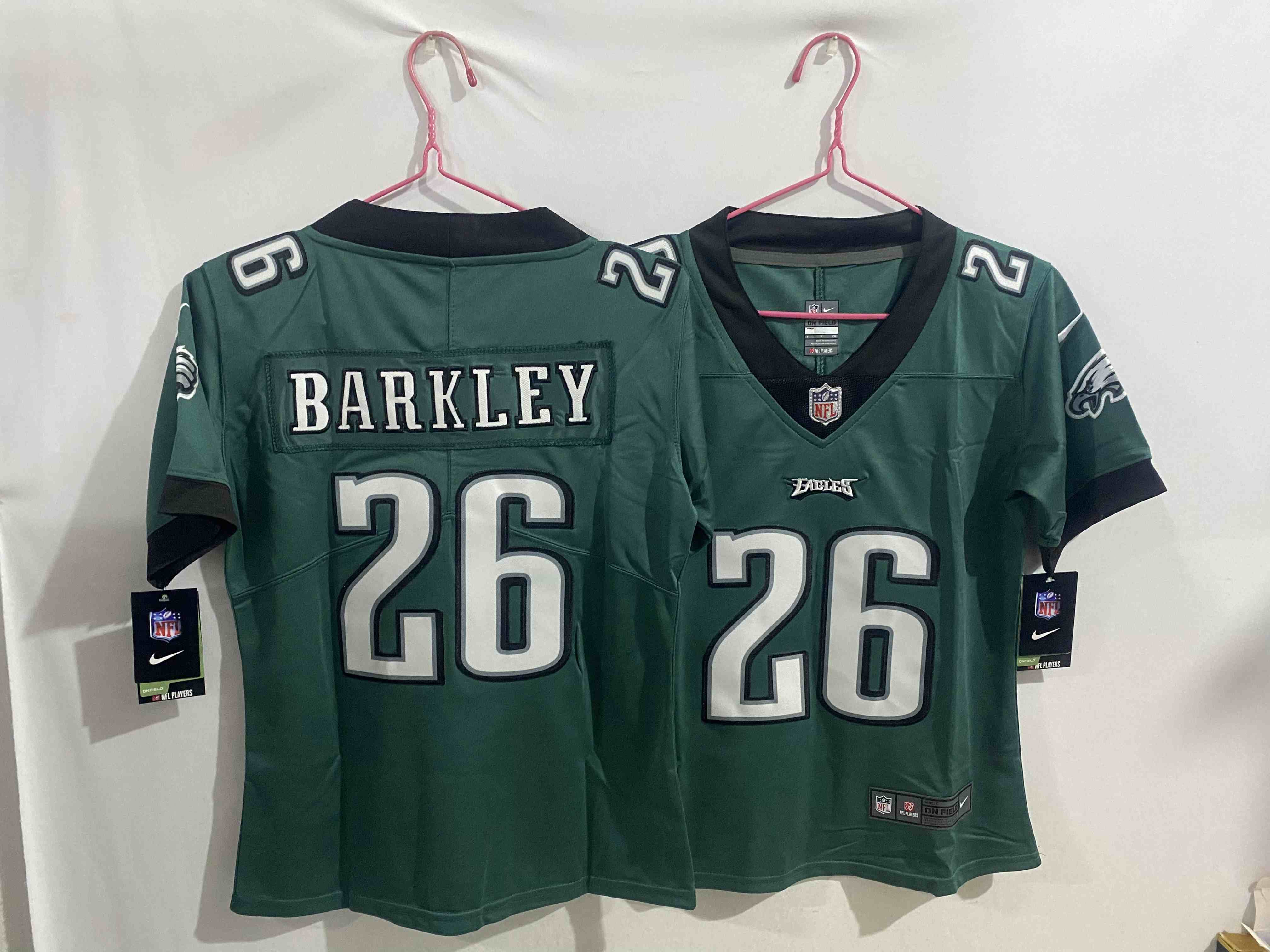Women's Philadelphia Eagles #26 Saquon Barkley Green Vapor Untouchable Limited Stitched Jersey