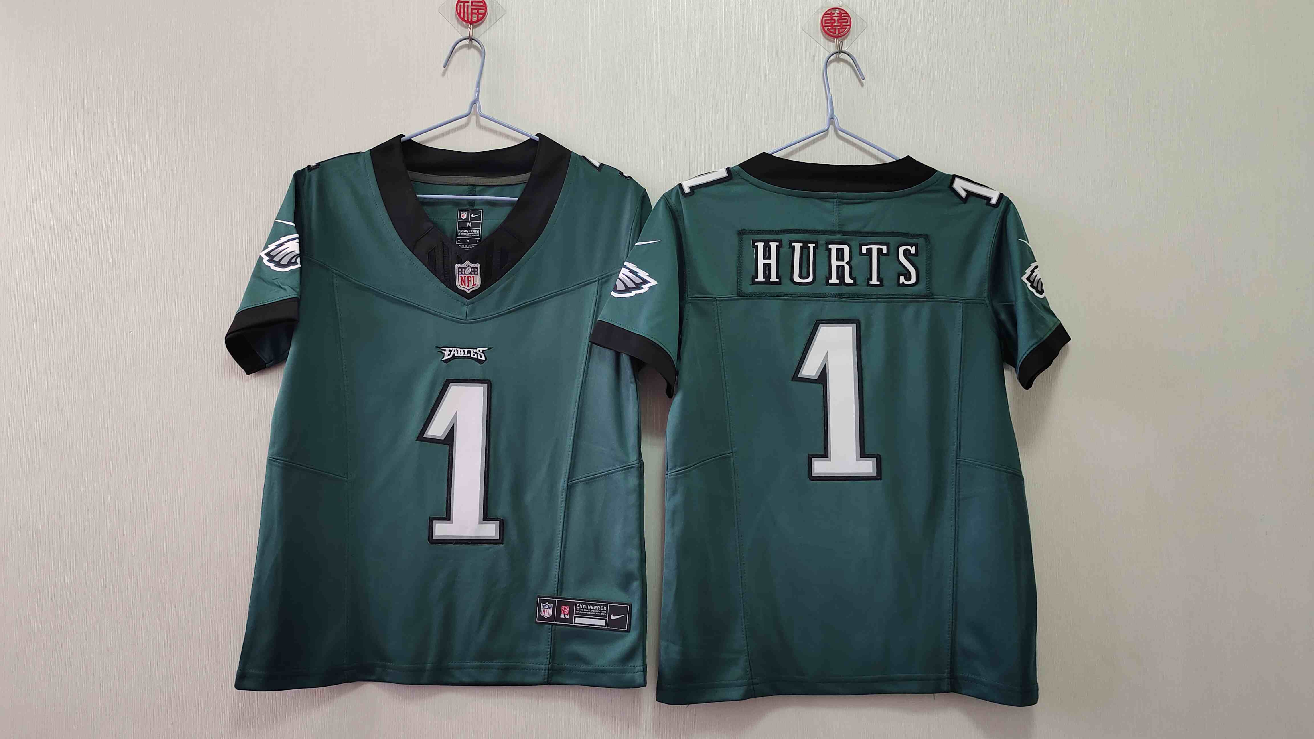 Women's Philadelphia Eagles 1# Jalen Hurts Green Nike Vapor F.U.S.E. Limited Jersey