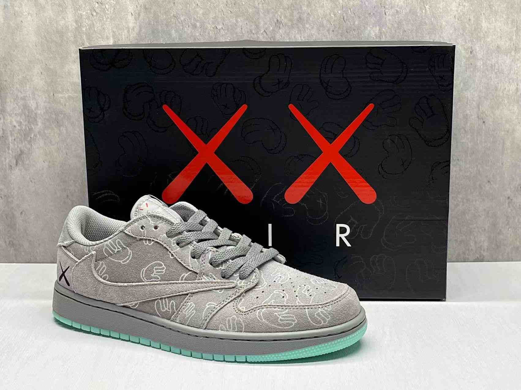 Air Jordan 1 Low Customized Cool Grey   us5.5-us13 Men's shoes