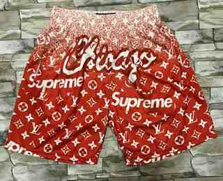 Men's Chicago Bulls Red Fashion Hardwood Classics Soul Swingman Throwback Shorts