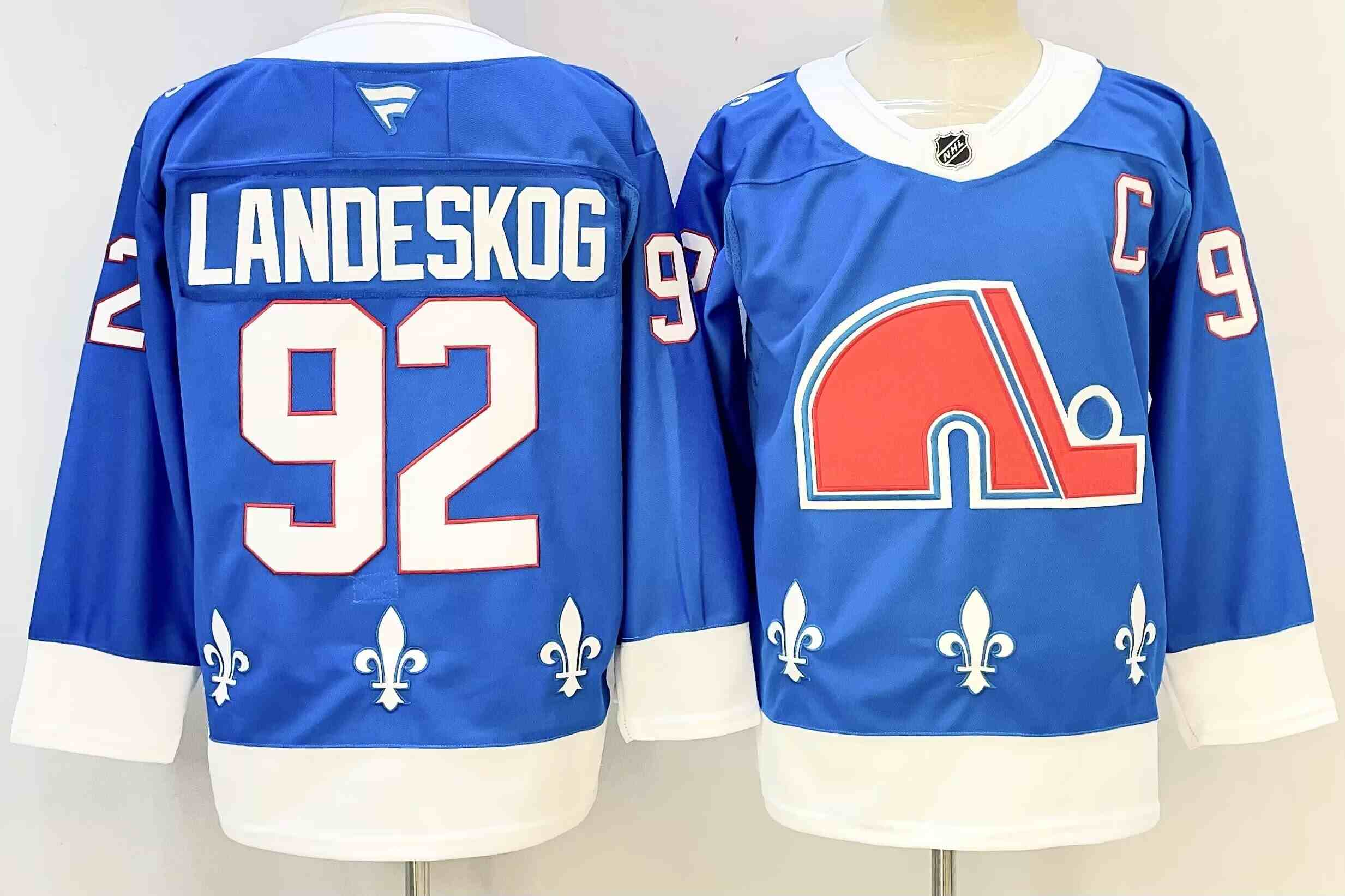 Men's Colorado Avalanche #92 Gabriel Landeskog Blue 2025 With C Patch Alternate Stitched Jersey