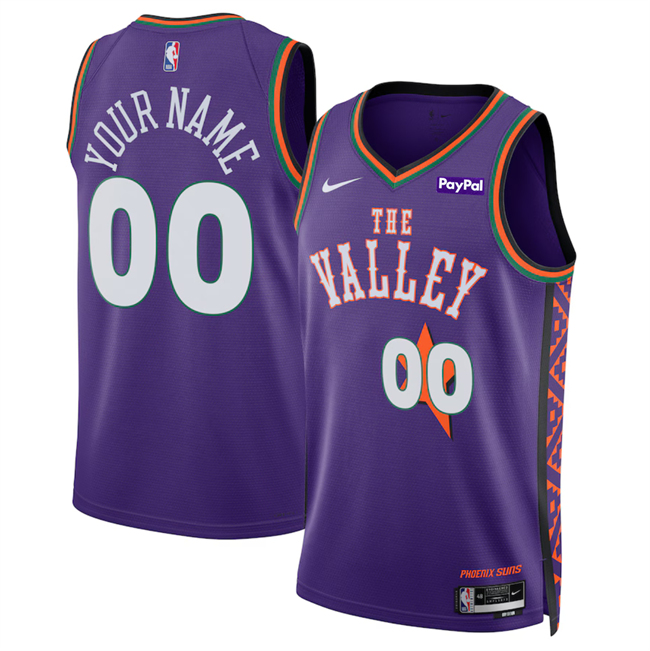 Men's Phoenix Suns Active Player Custom Purple 2025 City Edition Stitched Basketball Jersey