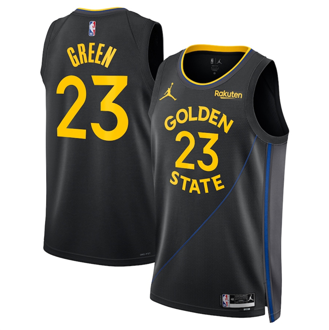 Men's Golden State Warriors #23 Draymond Green Black 2025 Statement Edition Stitched Basketball Jersey