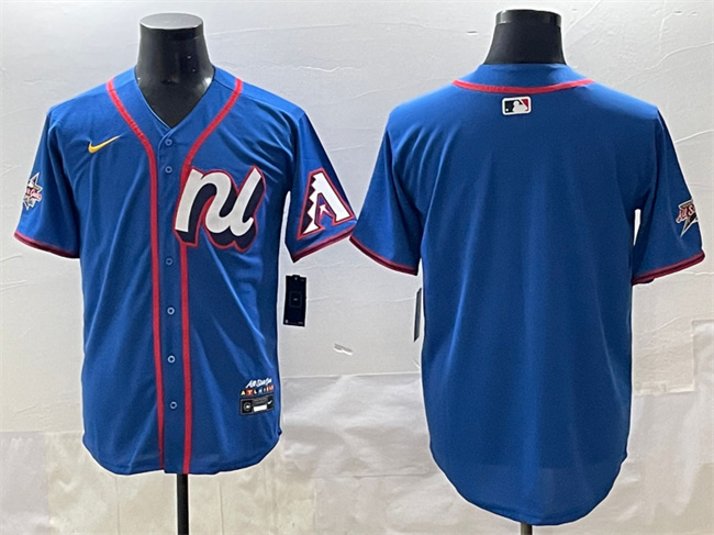 Men's National League Arizona Diamondbacks Blank Blue 2025 All-Star Edition Limited Stitched Baseball Jersey