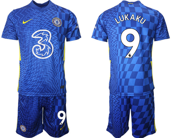 Men's Chelsea #9 Tammy Abraham 2022 Blue Home Soccer Jersey Suit