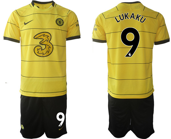 Men's Chelsea #9 Tammy Abraham 2022 Yellow Away Soccer Jersey Suit