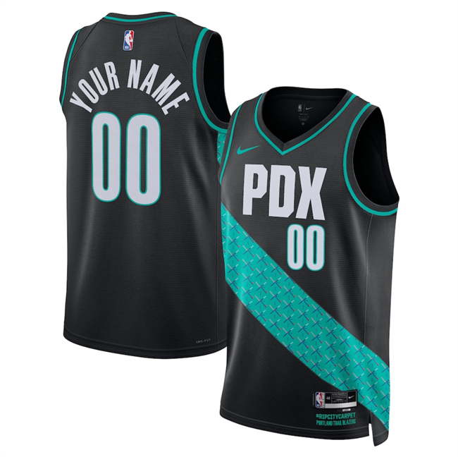 Men's Portland Trail Blazers Active Player Custom Black 2026 City Edition Edition Stitched Basketball Jersey